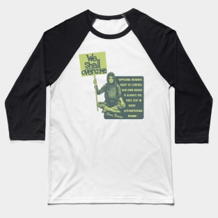 Gloria Steinem Portrait and Quote Baseball T-Shirt